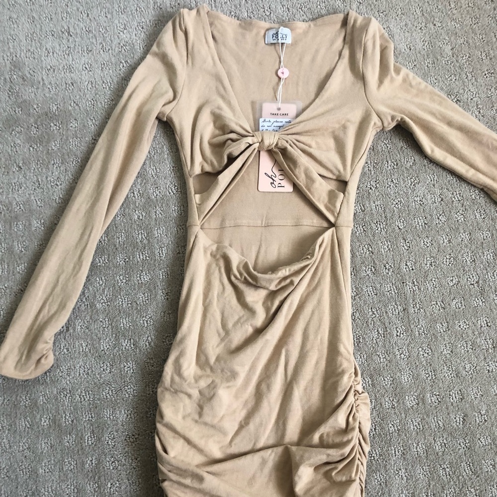 New w tags oh Polly beige/tan mini dress